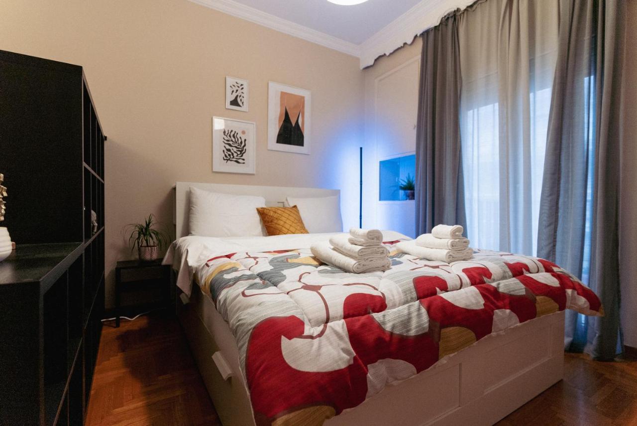 Charming 85Sqm Apartment With Panoramic City-Views Солун Екстериор снимка