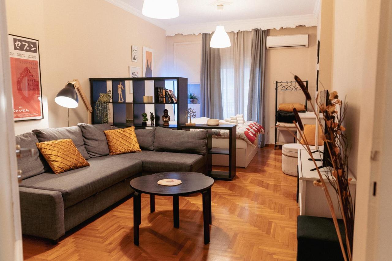 Charming 85Sqm Apartment With Panoramic City-Views Солун Екстериор снимка