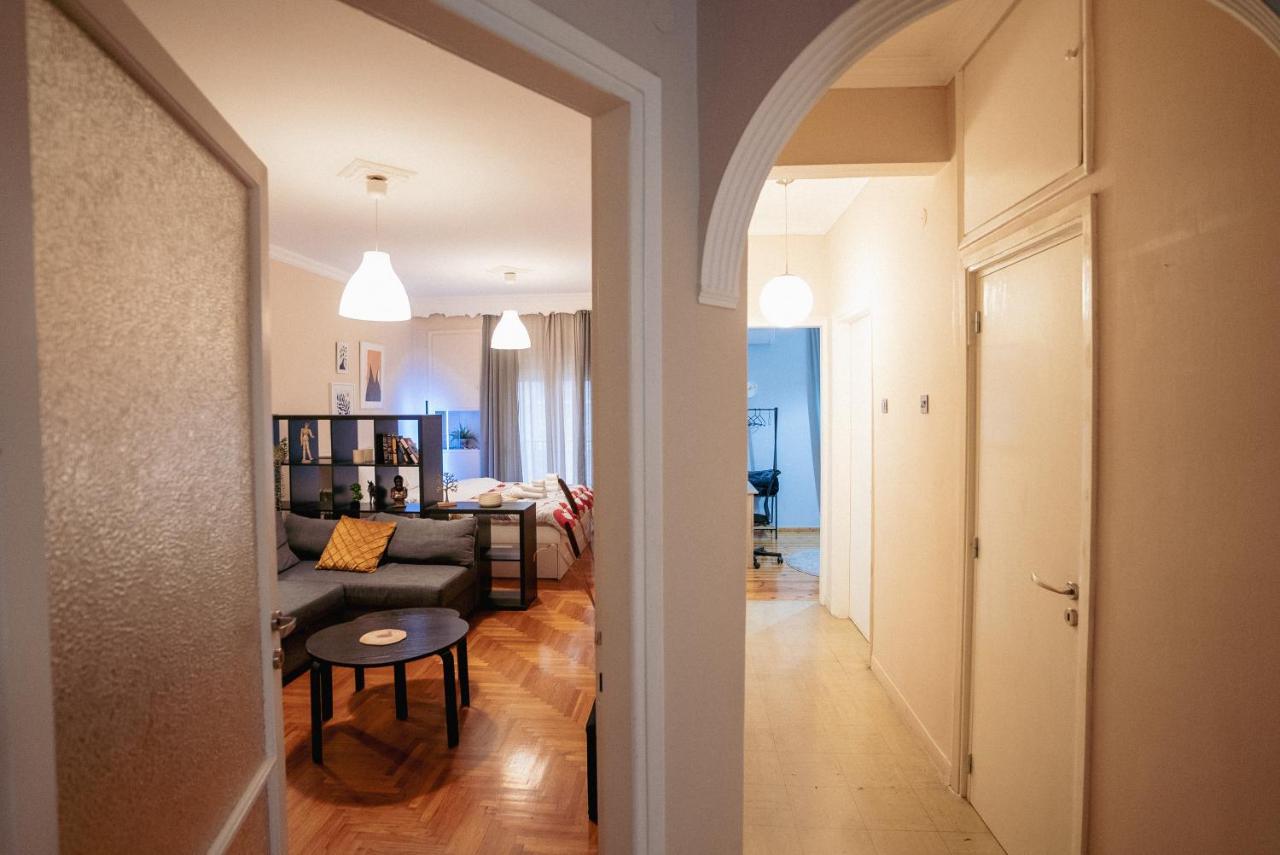Charming 85Sqm Apartment With Panoramic City-Views Солун Екстериор снимка